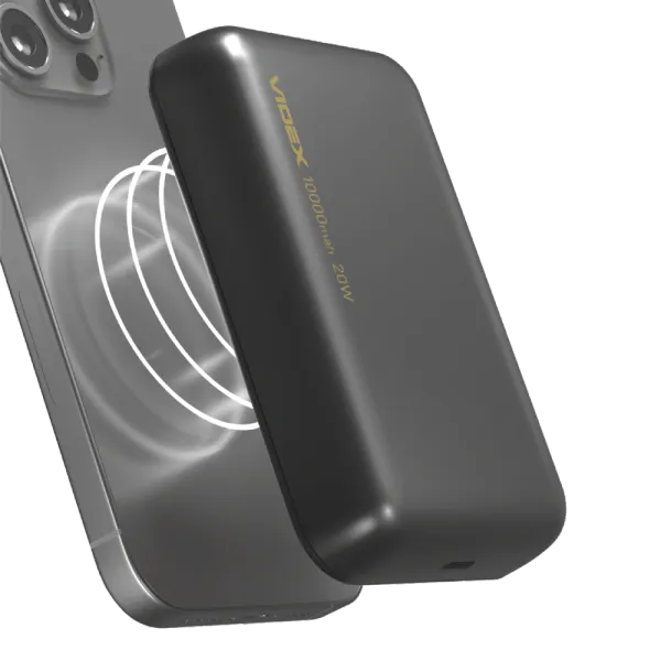 VIDEX VPB-W102 PD20W Grey 10000mAh Повербанк з бездротовою зарядкою