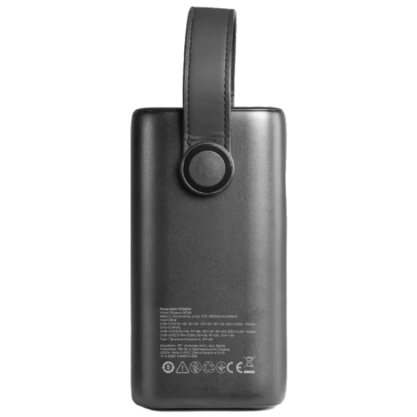 Videx TITANUM WC40 PD65W Black 40000mAh Повербанк