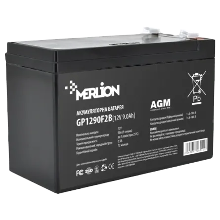 MERLION AGM GP1290F2B 12В 9А•г Акумуляторна батарея