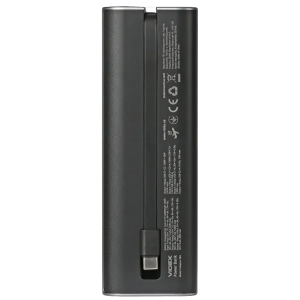 VIDEX VPB-366 PD100Вт 20000мА•г Повербанк
