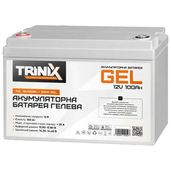 Trinix TGL12V100Ah/20Hr Акумулятор 12В 100А/год гелевий