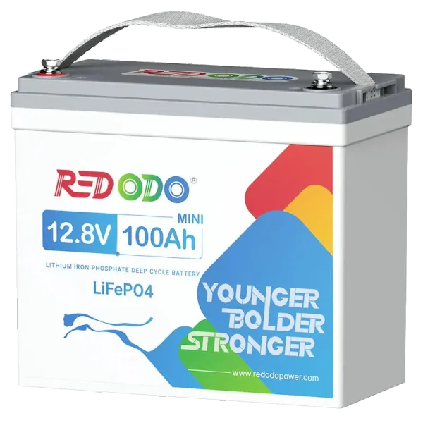 Redodo 12.8V 100Ah Mini 1280Вт•г LiFePO4 Літієва акумуляторна батарея