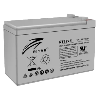 RITAR RT1275 7.5А•г 12В Свинцево-кислотна акумуляторна батарея