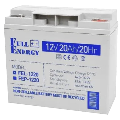 Full Energy FEL-1220 20А•г 12В гелева Свинцево-кислотна акумуляторна батарея