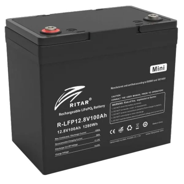 Ritar R-LFP12.8V100AH-MINI LiFePo4 12 В 100 A•год Літієва акумуляторна батарея