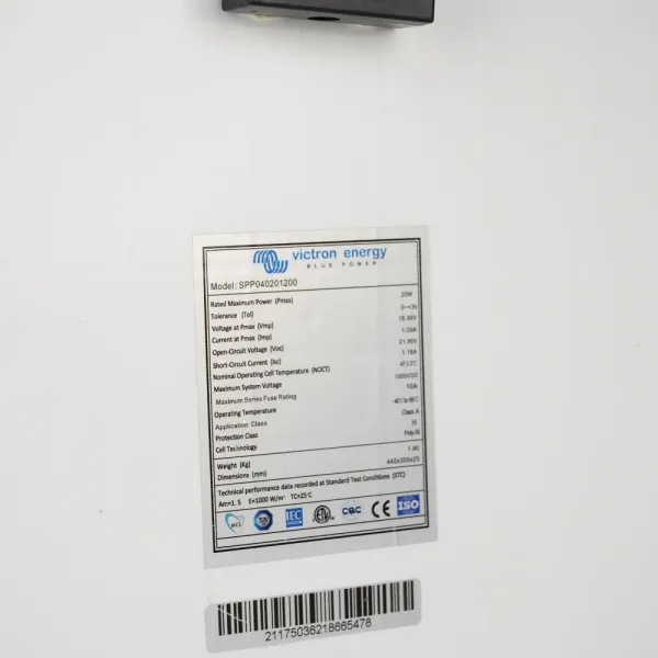 Victron Energy 20W-12V 4a, 20Wp, Poly PV модуль