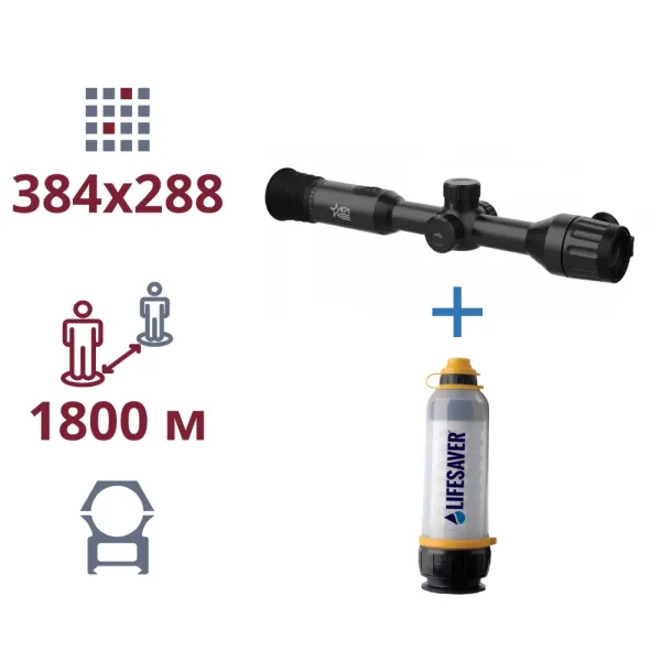 AGM Adder TS35-384 + LifeSaver Bottle Акція тепловізор та портативний очісник води
