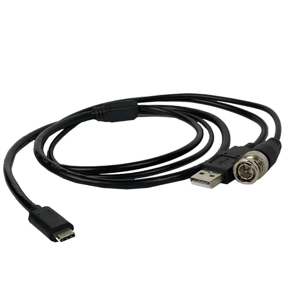 BNC + USB - Type C 1м Кабель для виводу аналогового зображення з монокулярів AGM
