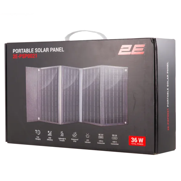2E 36 Вт портативна USB-C 20W, USB-A 18W5 x 160 Сонячна панель