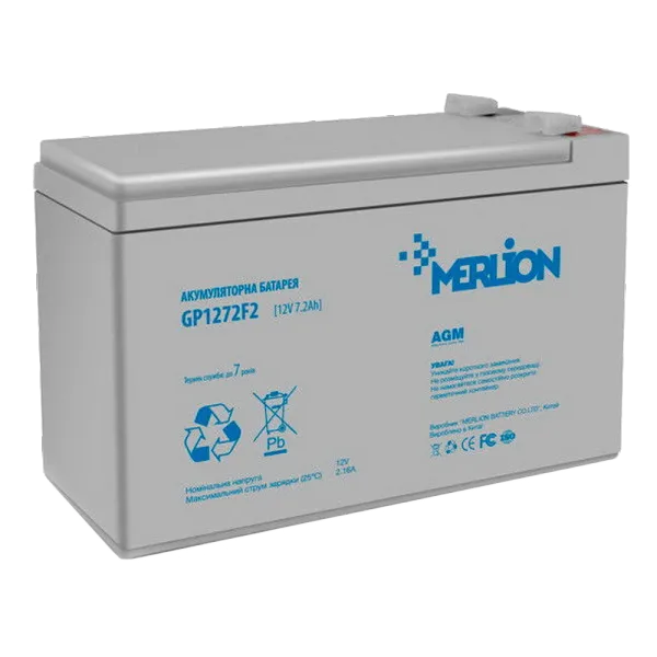 MERLION GP1272F2 7.2А•г 12В Свинцево-кислотна акумуляторна батарея