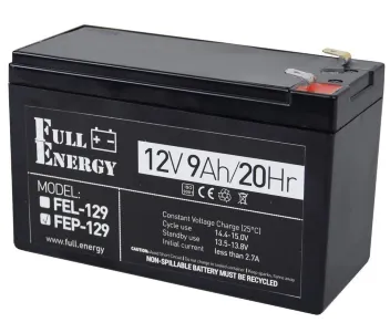 Full Energy FEP-129 9А•г 12В Свинцево-кислотна акумуляторна батарея