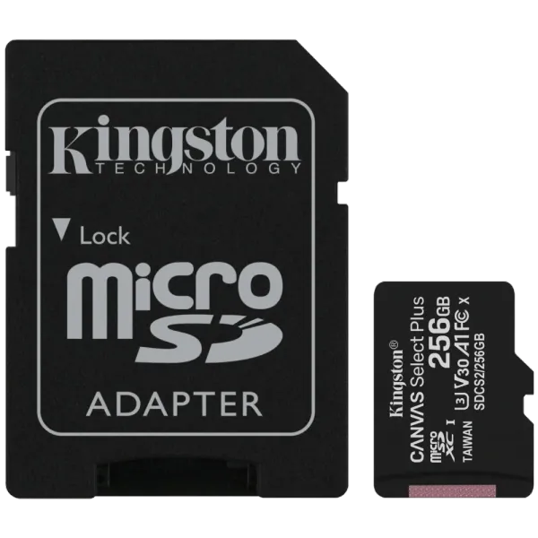 Kingston 256GB micSDXC Canvas Select Plus 100R A1 C10 Card Модуль флеш-пам'яті