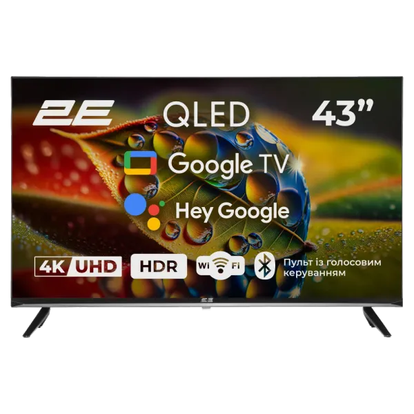 2E 43A77Q 43” дюйма 3840x2160 QLED Google TV Телевізор