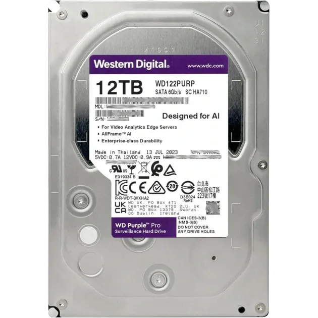 Western Digital WD122PURP 12Тб Жорсткий диск внутрішній