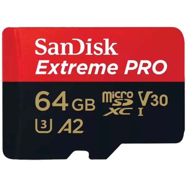 SanDisk microSD 64GB C10 UHS-I U3 Extreme Pro V30 + SD Карта пам'яті