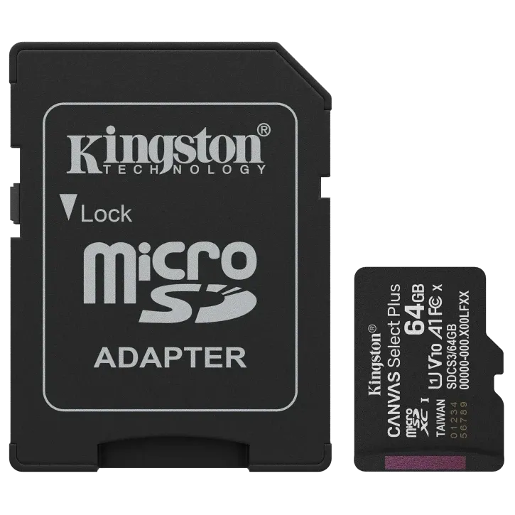 Kingston MICRO SDXC 64GB UHS-I W/ADAPTER Модуль флеш-пам'яті