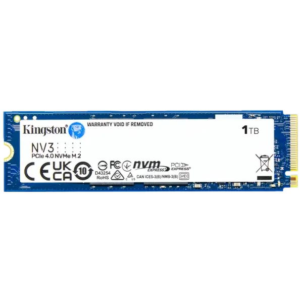 Kingston 1TB NV3 SSD M.2 2280 PCIe 4.0 NVMe Накопичувач