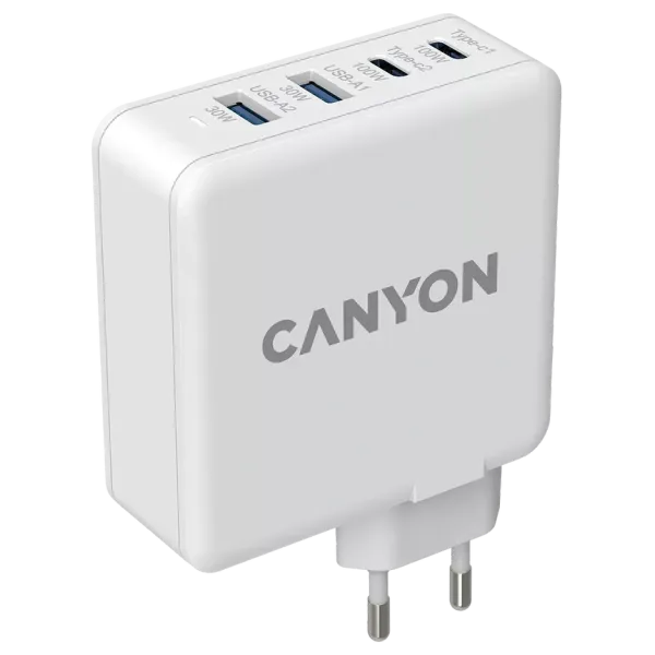 Canyon H-65 white (GAN 100W) Мережевий зарядний пристрiй
