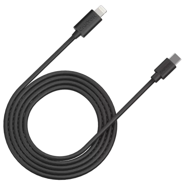 Canyon CFI12B black (Lightning - USB-C ) 2м 20Вт Кабель