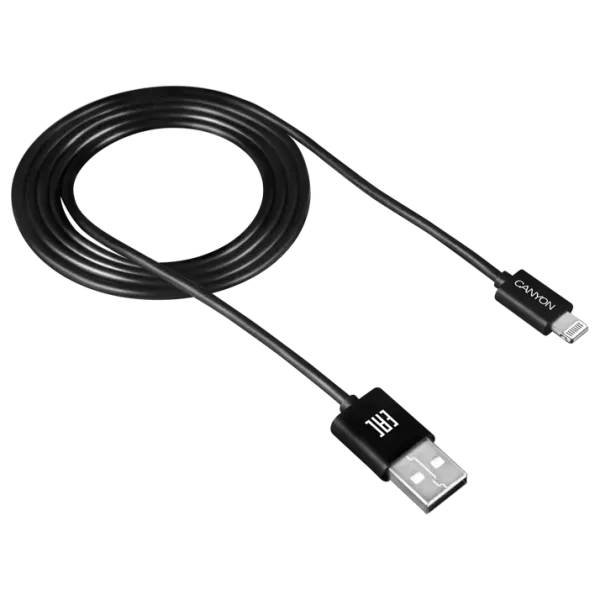 Canyon CFI1B black (Lightning - USB-A) 1м Кабель