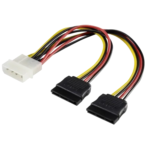 SATA (4P-2xSATA) 0.2м Перехідник-дільник живлення