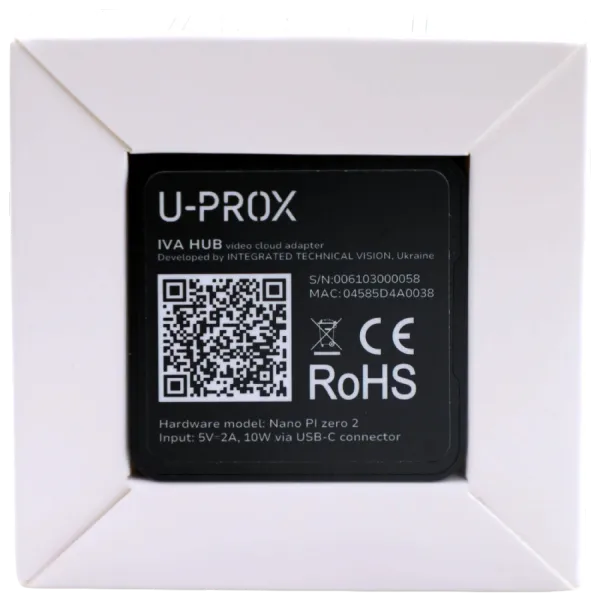 U-Prox IVA HUB cloud adapter Адаптер хмарного відеоспостереження