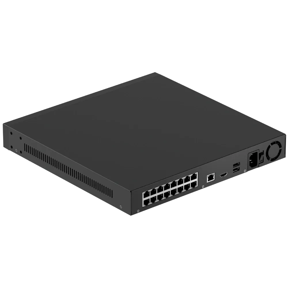 Ajax Superior NVR H2DAI16PAC (16ch) black 24ТБ PoE AI Відеореєстратор
