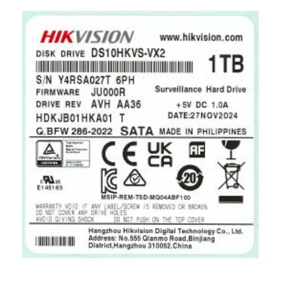 Hikvsion DS10HKVS-VX2 Жорсткий диск внутрішній