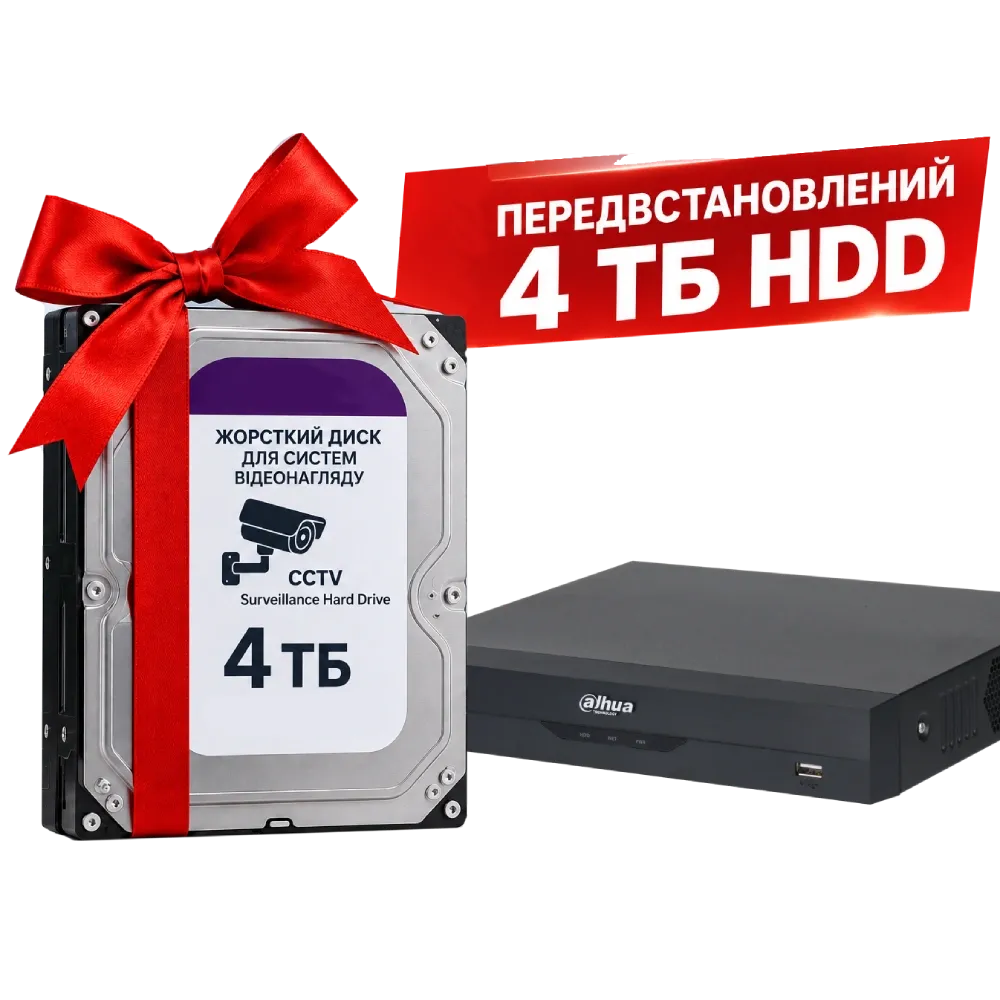 DHI-NVR2116HS-I2 16-канальний 1U 1HDD WizSense Відеореєстратор з HDD 4Тб Dahua
