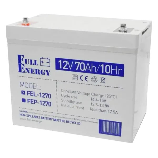 Full Energy FEL-1270 12V 70 Ah Акумулятор гелевий