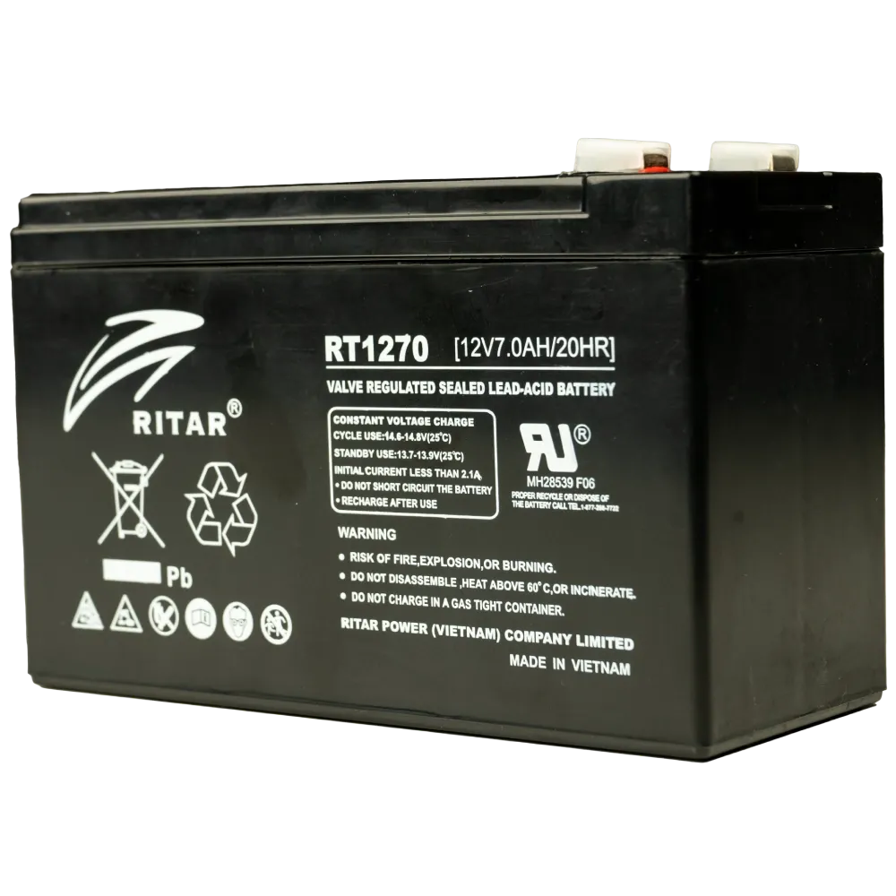 Ritar RT1270 7А•г 12В Свинцево-кислотна акумуляторна батарея