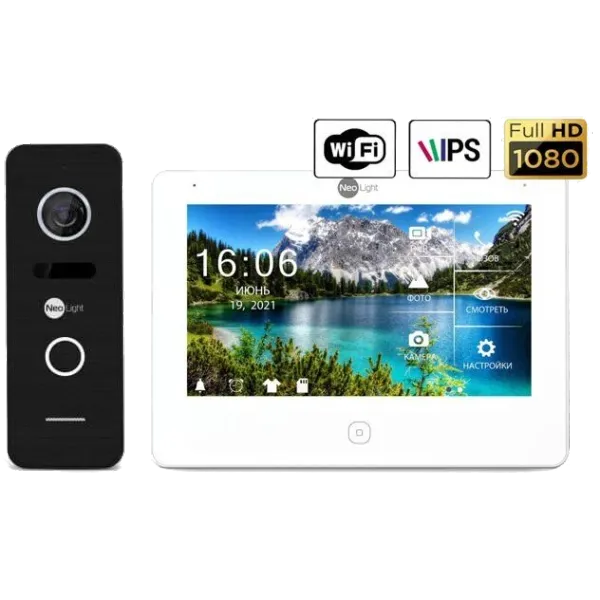 NeoKIT HD Pro WF Black Комплект відеодомофона NeoLight