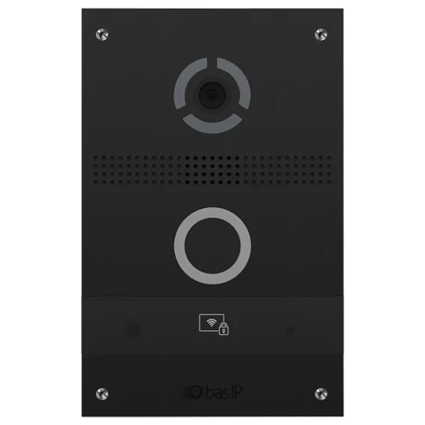 Bas-IP AV-08FB black IP панель виклику з розпізнаванням облич і зчитувачем UKEY