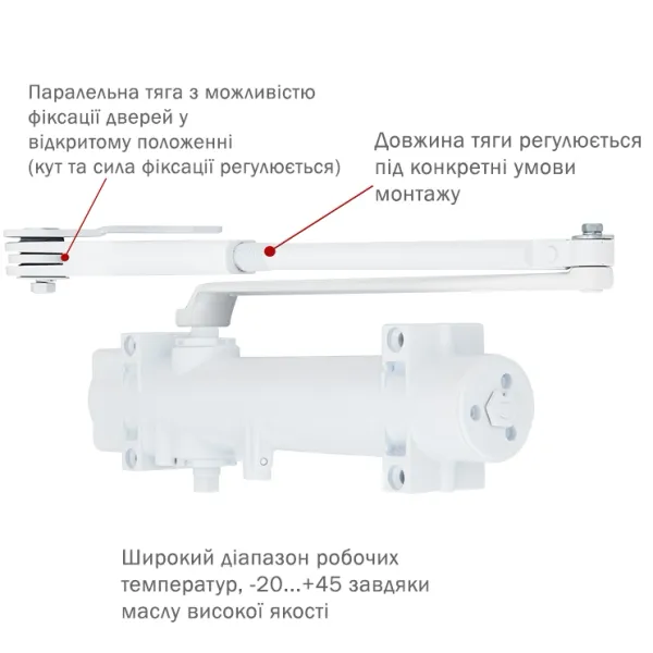 RYOBI 4550 DS-4550P WHITE BC/DA PRL_HO_ARM Дотягувач 120кг 1400мм