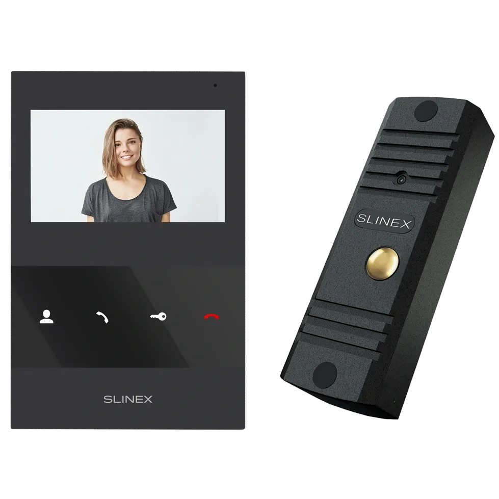 Slinex ML-16HD(Black)+SQ-04M(Black) Комплект відеодомофону