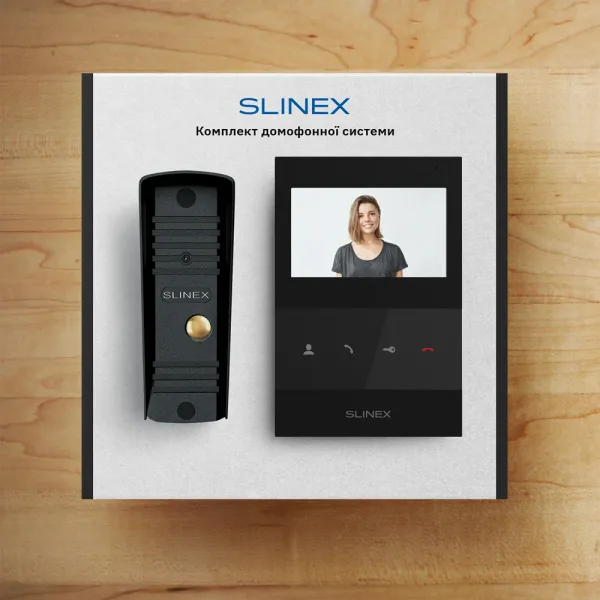 Slinex ML-16HD(Black)+SQ-04M(Black) Комплект відеодомофону