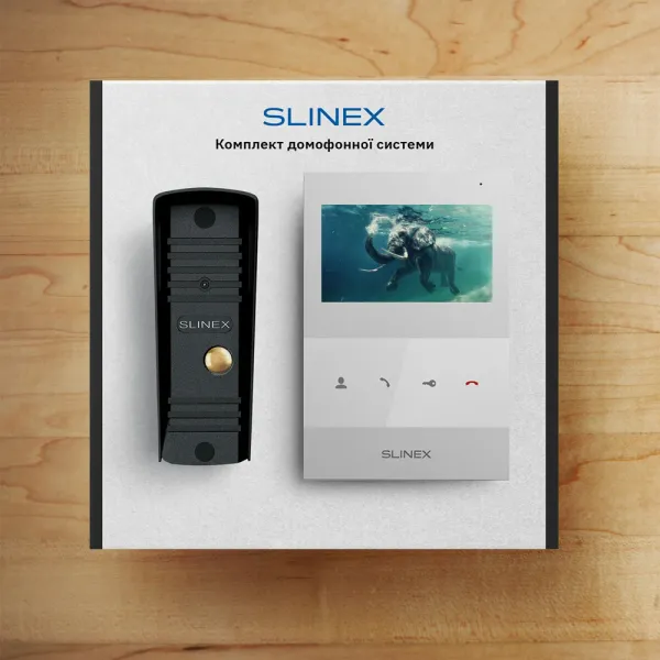 Slinex ML-16HD(Black)+SQ-04M(White) Комплект відеодомофону