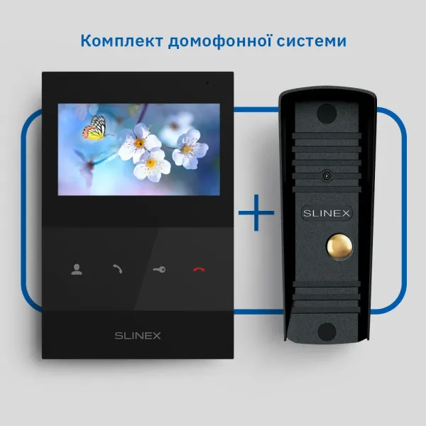 Slinex SQ-04(Black)+ML-16НD(Black) Комплект відеодомофону