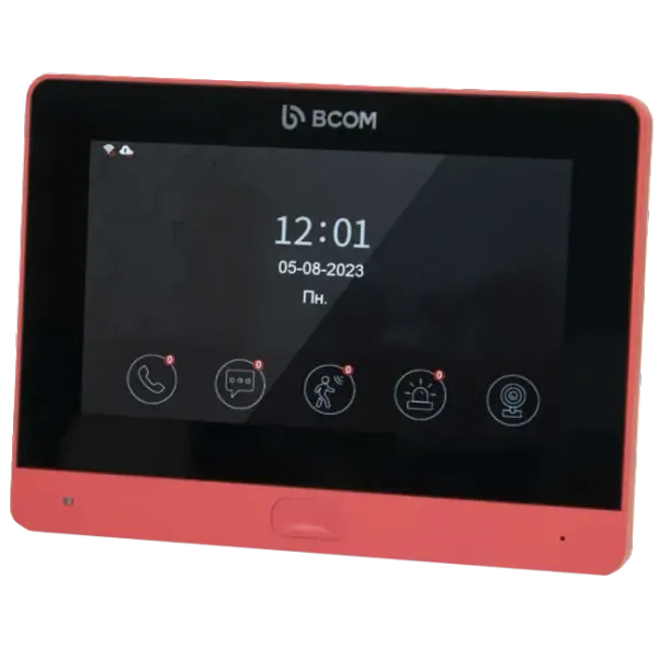 BCOM BD-760FHD/T Red Відеодомофон