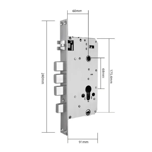 SEVEN LOCK SL-7767BFW (врізна частина 6068 Auto) Розумний замок