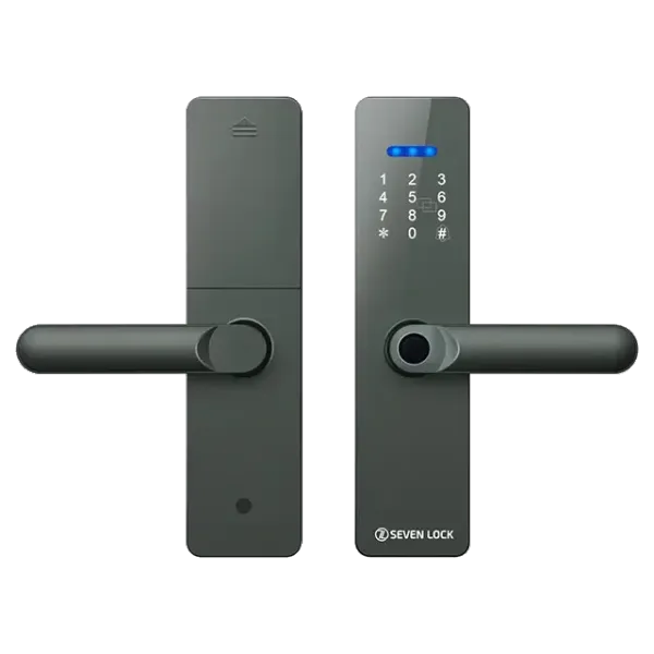 SEVEN LOCK SL-7740BF grey (врізна частина 5050) Розумний дверний біометричний замок