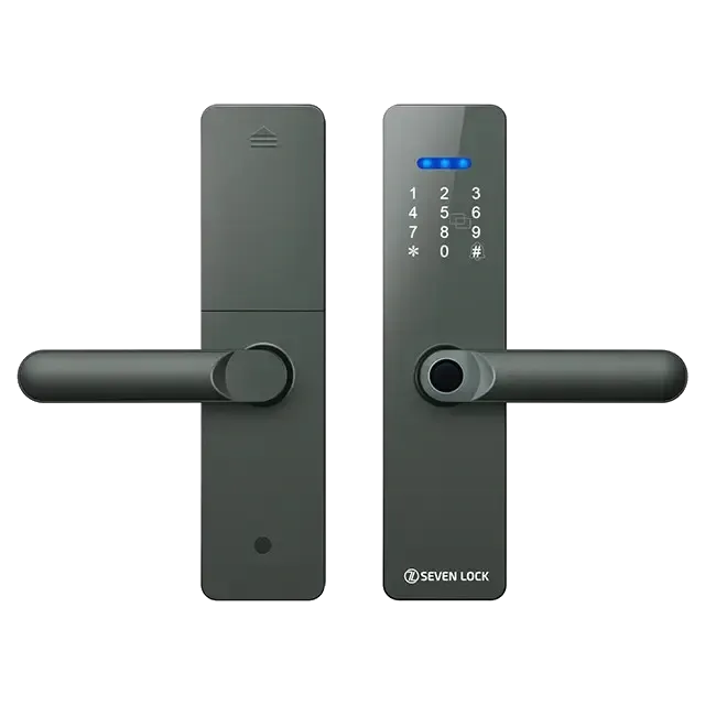 SEVEN LOCK SL-7740BF grey (врізна частина 5050) Розумний дверний біометричний замок