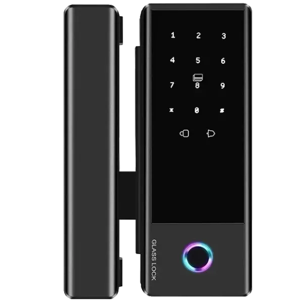 SEVEN LOCK SL-7776BF black Розумний біометричний замок на скляні двері