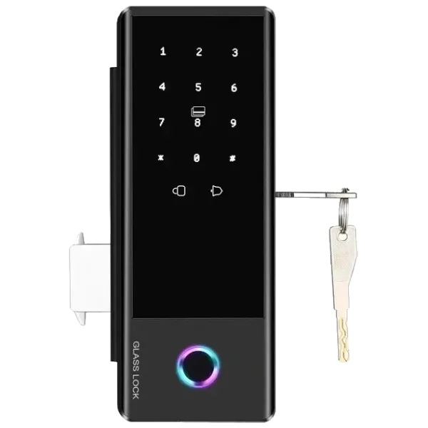 SEVEN LOCK SL-7776BF black Розумний біометричний замок на скляні двері