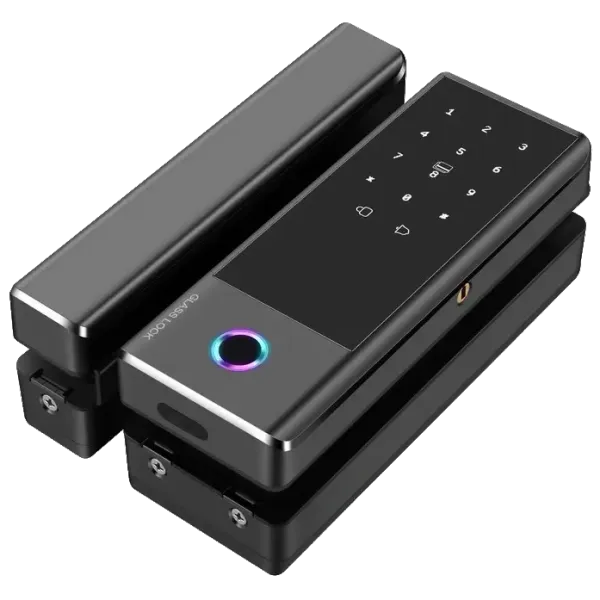 SEVEN LOCK SL-7776BF black Розумний біометричний замок на скляні двері