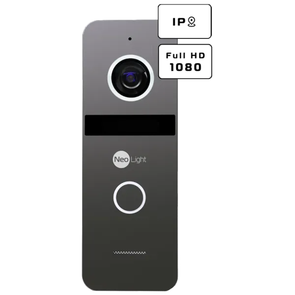 Neolight ALPHA Hybrid + SOLO IP Graphite з кутком, PoE адаптер для панелі виклику Комплект відеодомофону