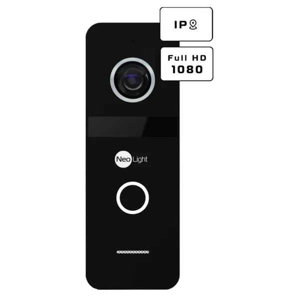 Neolight ALPHA Hybrid + SOLO IP Black з кутком, PoE адаптер для панелі виклику Комплект відеодомофону