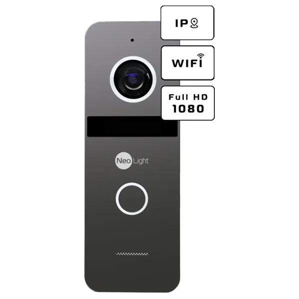 Neolight ALPHA Hybrid + SOLO IPW Graphite з кутком, PoE адаптер для панелі виклику Комплект відеодомофону