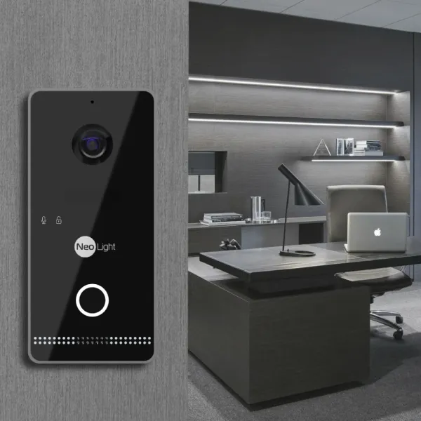 Neolight ALPHA Hybrid Black + OPTIMA IPW Black Комплект відеодомофону