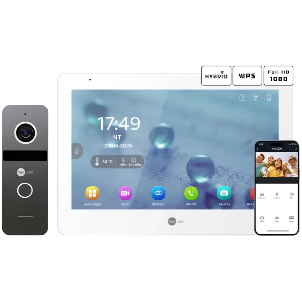 Neolight MEZZO Hybrid + SOLO FHD Graphite Комплект відеодомофону